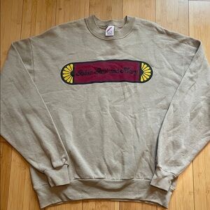 Amazing! PETER PAUL and MARY VINTAGE Jerzees Tan Crewneck Sweater with Graphic